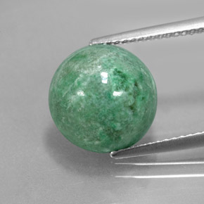 Maw-sit-sit vert naturelle coupe roude, 6,62 ct, opaque
