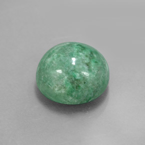 Maw-sit-sit vert naturelle coupe roude, 6,62 ct, opaque