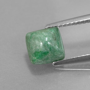 Maw-sit-sit vert naturelle carré, 2,13 ct, opaque
