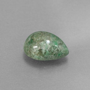 Maw-sit-sit vert naturelle en forme de poire, 1,82 ct, opaque