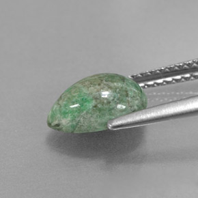 Maw-sit-sit vert naturelle en forme de poire, 1,82 ct, opaque