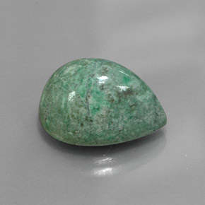 Maw-sit-sit vert naturelle en forme de poire, 15,87 ct, opaque
