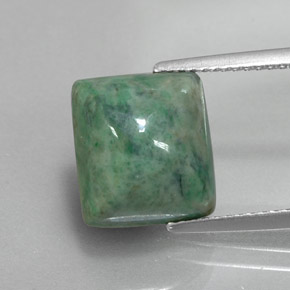 Maw-sit-sit vert naturelle baguette, 6,10 ct, opaque