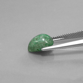 Maw-sit-sit vert naturelle en forme de poire, 3,83 ct, opaque