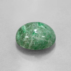 Maw-sit-sit vert naturelle coupe ovale, 4,55 ct, opaque
