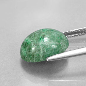Maw-sit-sit vert naturelle coupe ovale, 4,55 ct, opaque