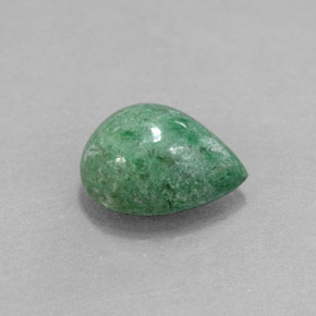 Maw-sit-sit vert naturelle en forme de poire, 3,25 ct, opaque