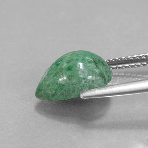 Maw-sit-sit vert naturelle en forme de poire, 3,25 ct, opaque