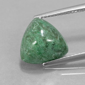 Maw-sit-sit vert naturelle trillion, 4,64 ct, opaque