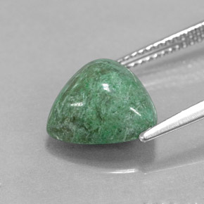 Maw-sit-sit vert naturelle trillion, 4,64 ct, opaque