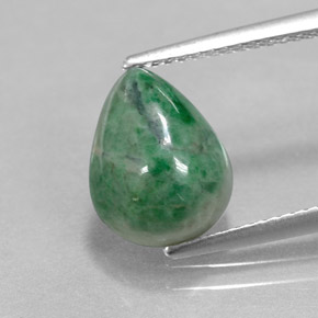 Maw-Sit-Sit Vert naturelle En forme de poire, 3.94 ct, Opaque