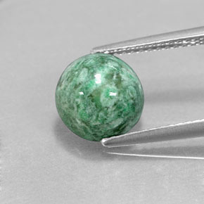 Maw-sit-sit vert naturelle coupe roude, 3,18 ct, opaque