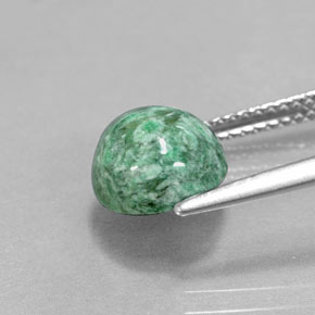 Maw-sit-sit vert naturelle coupe roude, 3,18 ct, opaque