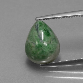 Maw-Sit-Sit Vert naturelle En forme de poire, 3.94 ct, Opaque