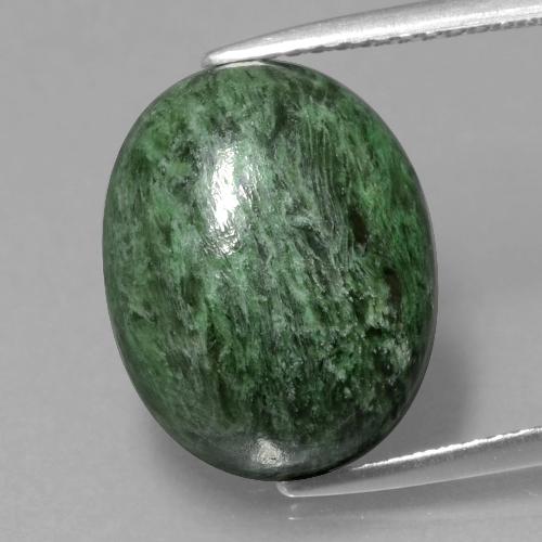 Maw-Sit-Sit Vert foncé naturelle Coupe ovale, 9.52 ct, Opaque