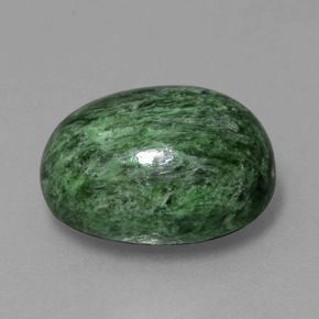 Maw-Sit-Sit Vert foncé naturelle Coupe ovale, 9.52 ct, Opaque