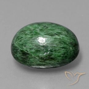 Maw-Sit-Sit Vert foncé naturelle ovale, 11.05 ct, Opaque