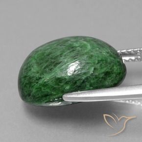 Maw-Sit-Sit Vert foncé naturelle ovale, 11.05 ct, Opaque