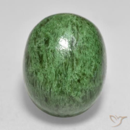 Maw-Sit-Sit Vert pin naturelle ovale, 14.82 ct, Opaque