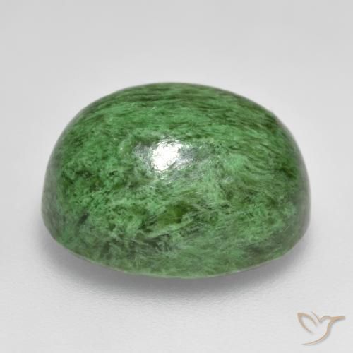 Maw-Sit-Sit Vert pin naturelle ovale, 14.82 ct, Opaque
