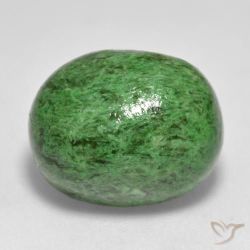 Maw-Sit-Sit Vert foncé naturelle ovale, 15.24 ct, Opaque