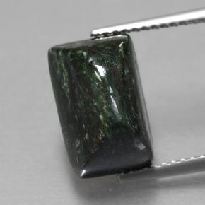 Maw-sit-sit vert naturelle baguette, 6,22 ct, opaque