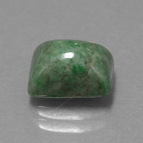 Maw-sit-sit vert naturelle baguette, 3,11 ct, opaque