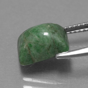 Maw-sit-sit vert naturelle baguette, 3,11 ct, opaque