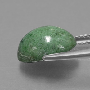 Maw-sit-sit vert naturelle coupe ovale, 4,08 ct, opaque
