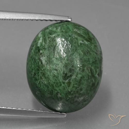 13.63ct Naturel Vert moyen Maw-Sit-Sit, ovale, Opaque