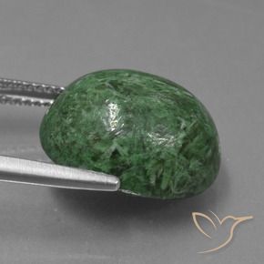 Maw-Sit-Sit Vert moyen naturelle ovale, 13.63 ct, Opaque
