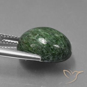 Maw-Sit-Sit Vert grisâtre profond naturelle ovale, 10.86 ct, Opaque