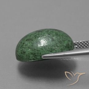 Maw-Sit-Sit Vert terreux naturelle ovale, 11.86 ct, Opaque