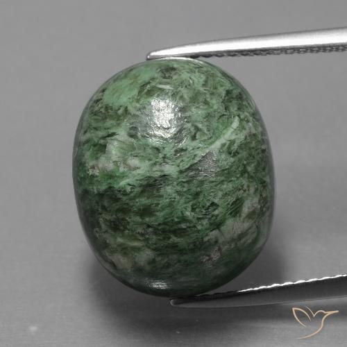17.19ct Naturel Vert terreux Maw-Sit-Sit, ovale, Opaque