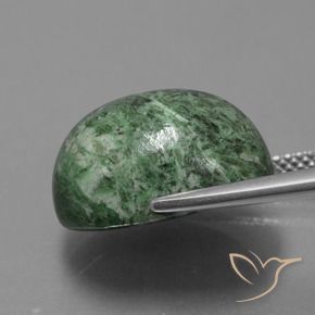 Maw-Sit-Sit Vert terreux naturelle ovale, 17.19 ct, Opaque