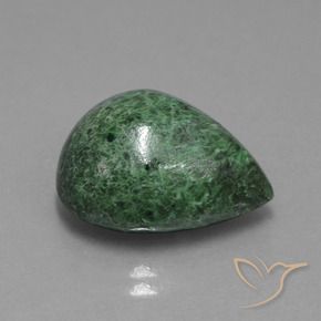 Maw-Sit-Sit Vert moyen naturelle En forme de poire, 14.34 ct, Opaque