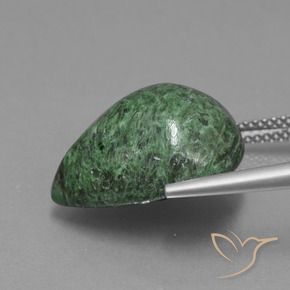 Maw-Sit-Sit Vert moyen naturelle En forme de poire, 14.34 ct, Opaque