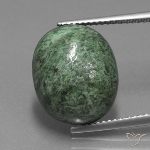 13.71ct Naturel Vert terreux Maw-Sit-Sit, ovale, Opaque