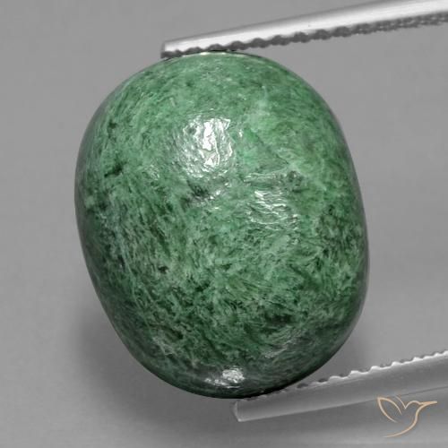 11.25ct Naturel Vert moyen Maw-Sit-Sit, ovale, Opaque
