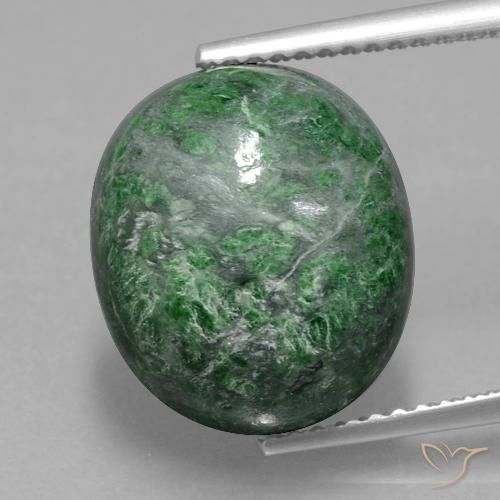 10.77ct Naturel Vert moyen Maw-Sit-Sit, ovale, Opaque