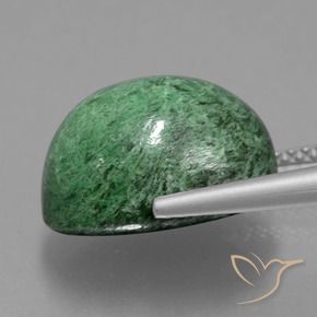 Maw-Sit-Sit Vert moyen naturelle ovale, 11.99 ct, Opaque