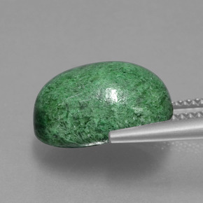 Maw-sit-sit vert naturelle coupe ovale, 9,30 ct, opaque