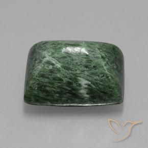 Maw-Sit-Sit Vert terreux naturelle Baquette, 13.36 ct, Opaque