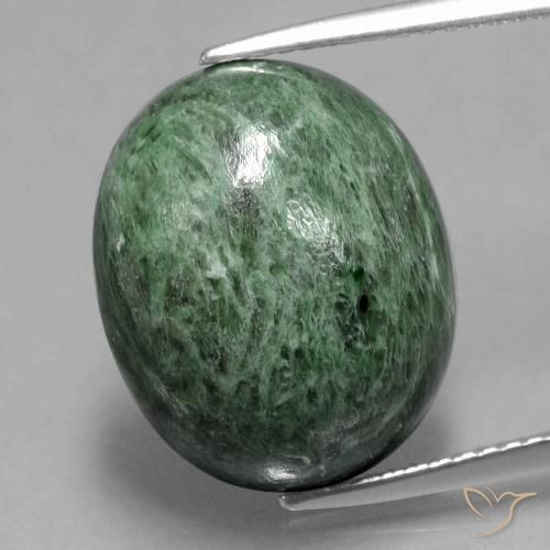 13.09ct Naturel Vert moyen Maw-Sit-Sit, ovale, Opaque