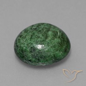 Maw-sit-sit vert naturelle coupe roude, 8,01 ct, opaque