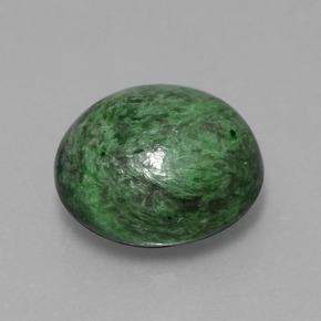 Maw-Sit-Sit Vert naturelle Coupe roude, 8.60 ct, Opaque