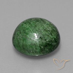 Maw-sit-sit vert naturelle coupe roude, 9,64 ct, opaque