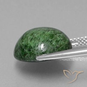 Maw-sit-sit vert naturelle coupe roude, 9,64 ct, opaque