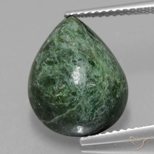 Maw-Sit-Sit Vert terreux naturelle En forme de poire, 9.99 ct, Opaque