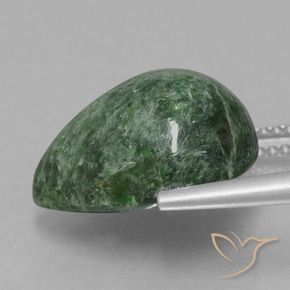 Maw-Sit-Sit Vert terreux naturelle En forme de poire, 9.99 ct, Opaque